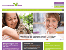 Tablet Screenshot of dierenklinieklieshout.nl